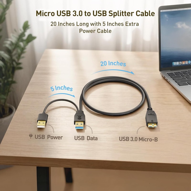 Cable Matters Micro USB 3.0 to Dual USB Splitter Cable gallery