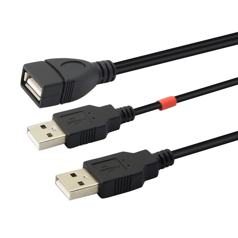 3.2 Feet USB Splitter Cable, 2.0A Female to Dual A Male Y Hub Adapter Cable Y... gallery