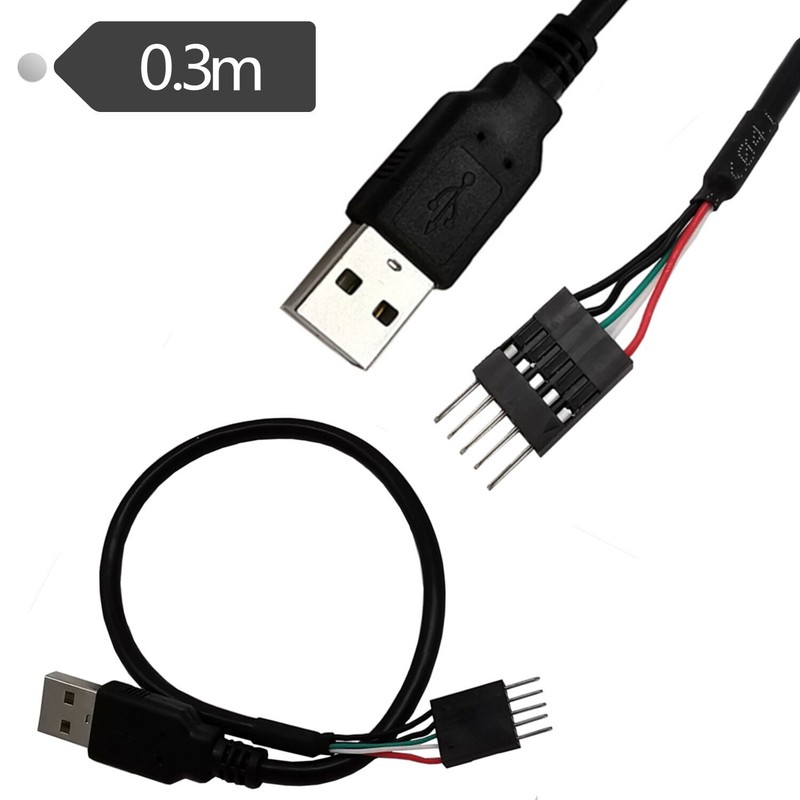 1pc Motherboard Header Dupont IDC 5-Pin to USB 2.0 A Male Extender Adapter Cable