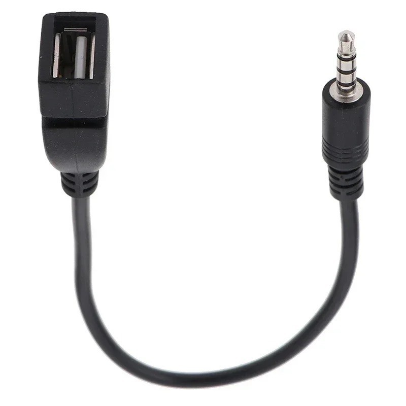 3.5mm AUX Male to USB 2.0 Female OTG Adapter Cable MP3 Music Flash Drive Audio