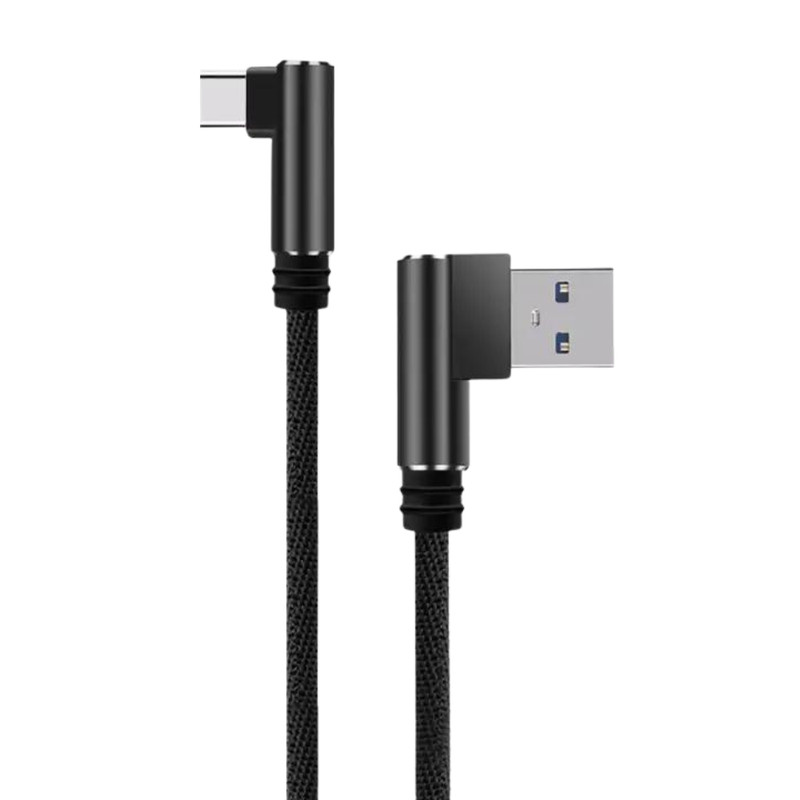 90 Degree L Quick Charging Fast Charge USB-C USB-A Cable Type C Charger Cord Lot gallery