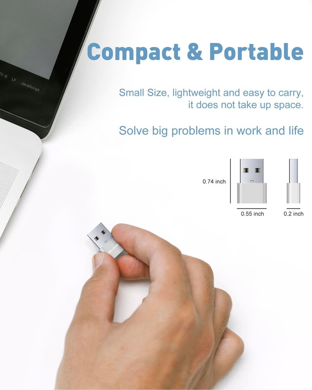 USB To C Adapter 4 Pack Type C Converter USB 2.0 Male To Female Interface gallery