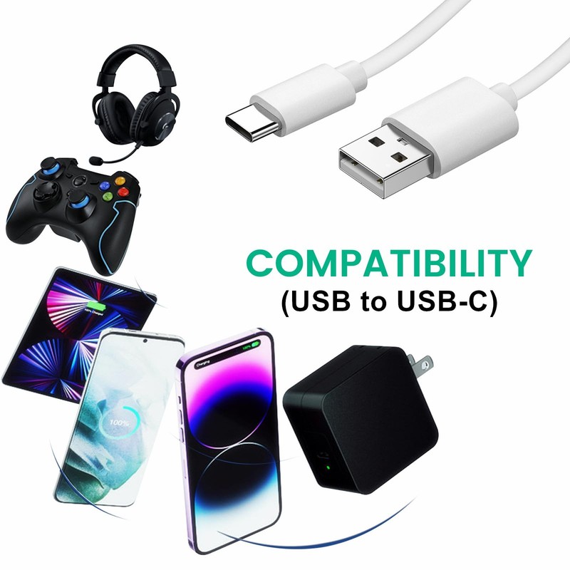 20 Pack Bulk USB C Charger Cable TypeC Charging Cords 3.3 FT White 2.0 gallery