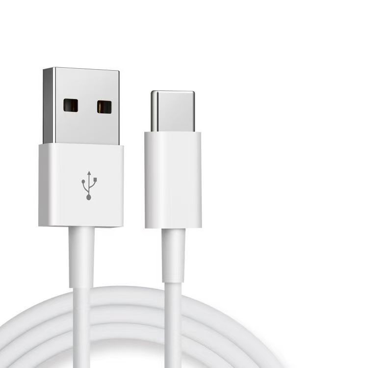 White USB A to Type‑C Replacement Cable Fast Charge Sync For Mobile Devices