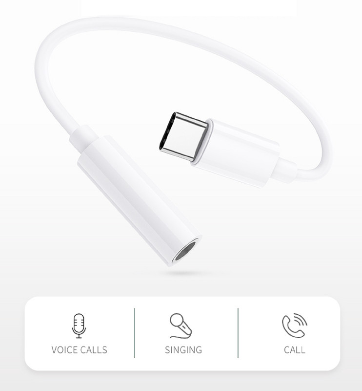 USB-C Type C Adapter Port to 3.5MM Aux Audio Jack Earphone Headphone Cable USB gallery