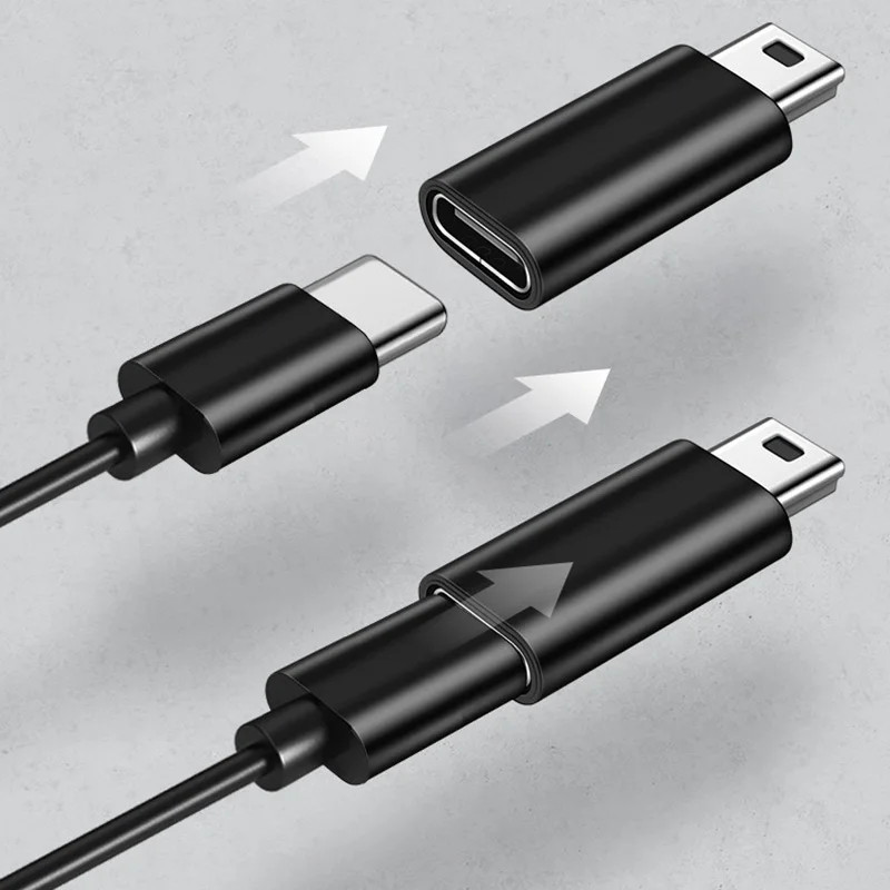 Mini USB to Type C Adapter 5 Pin Male Mini USB to Female USB Type C Data Transfe gallery