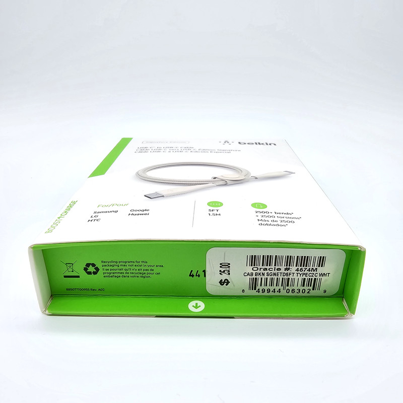 Belkin Signature Edition 5FT USB-C to USB-C Woven Jacket Charge Sync Cable gallery