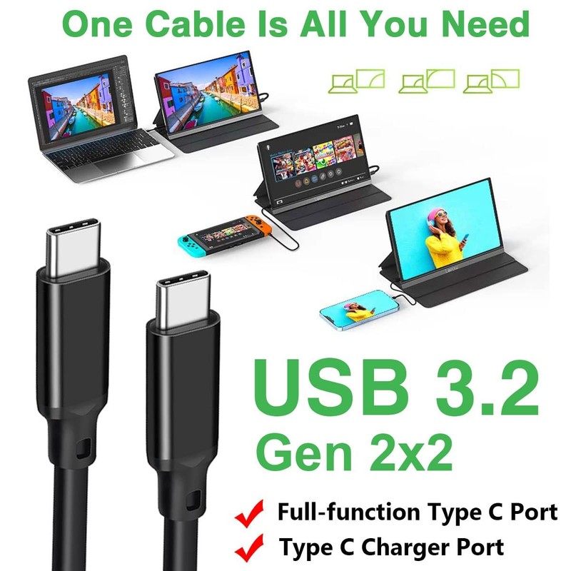 6.6FT USB-3.2 Gen 2×2 Display Monitor Video Link Data Transfer Cable for Lepo... gallery