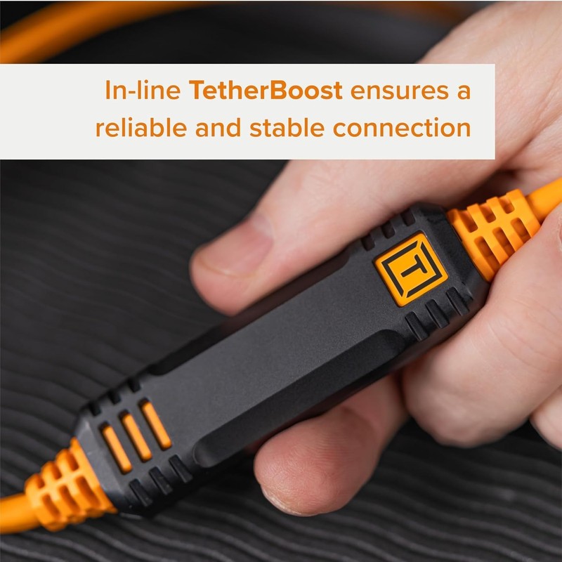 TetherPro Optima 10Gbps Gen 2 USB-C, 15' 4.6m, Straight to Right, High-Visibi... gallery