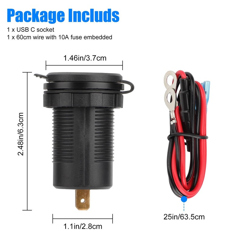 USB Outlet 12V Car Charger Port Cigarette Lighter Socket Charging Plug Adapter gallery
