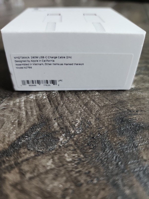 Genuine Apple 240W USB-C Charge Cable Braided 2m/6Ft - NEW gallery