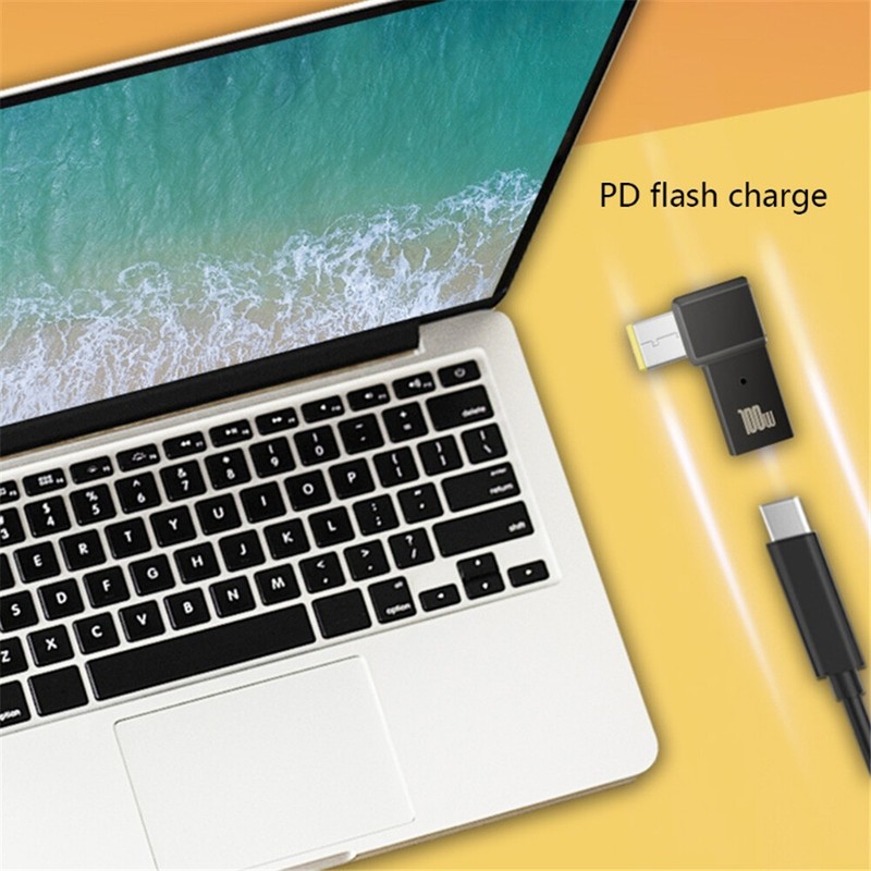 100W USB Type C Female to Square PD Plug Converter USB-C Fast Charging Cable DC gallery