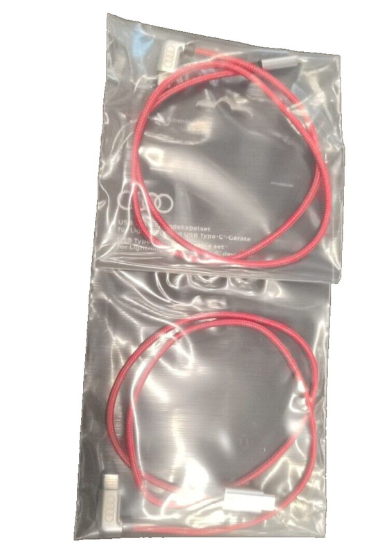 Audi USB-C to USB-C Corner Charging Cable, Red gallery