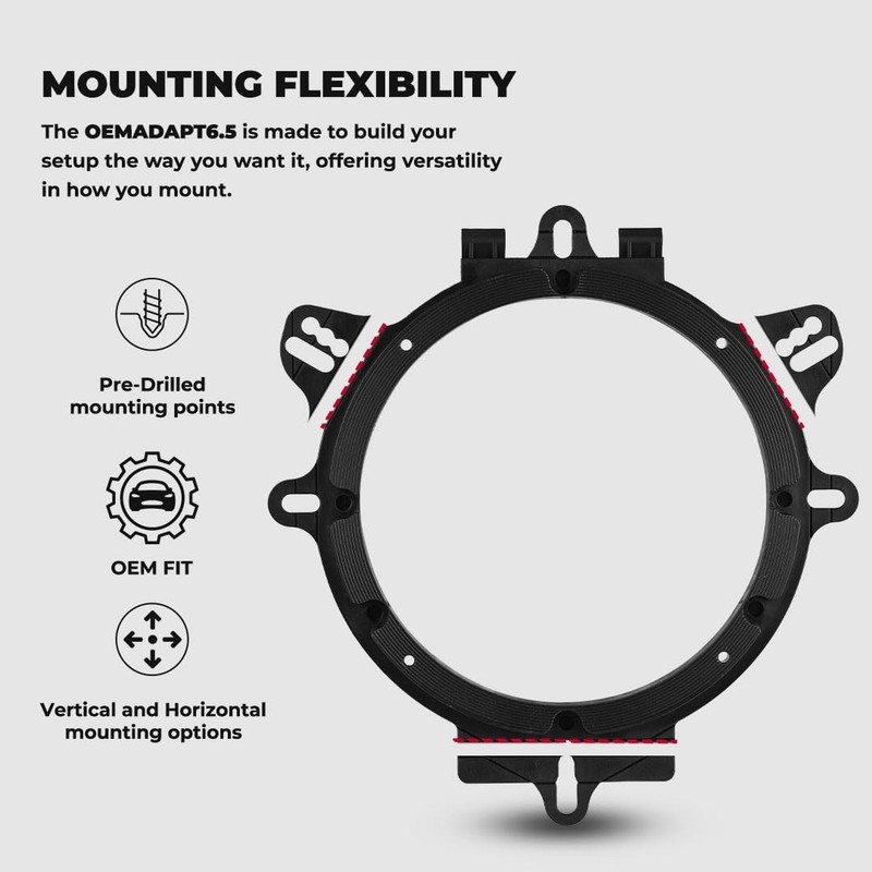OEMADAPT6.5 Universal OEM Speaker Adapter for 6.5” Speakers - Adapter Mount P... gallery