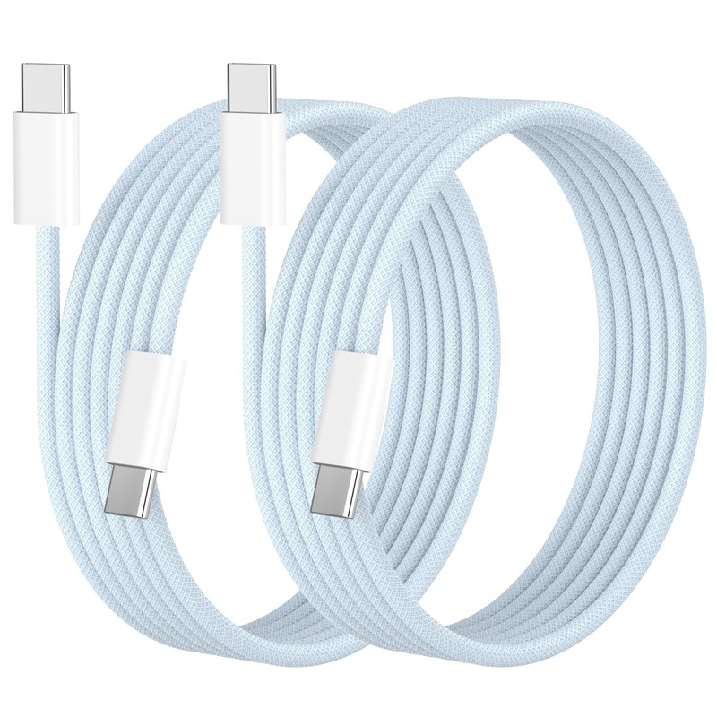 [Apple MFi Certified] iPhone Fast Charging Cable, 2Pack Braided USB to USBC C...