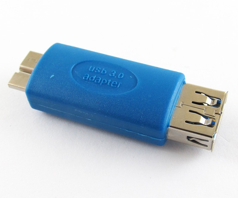 5pcs Blue USB 3.0 Type A Female to 3.0 Micro B Male OTG Converter Adapter New gallery