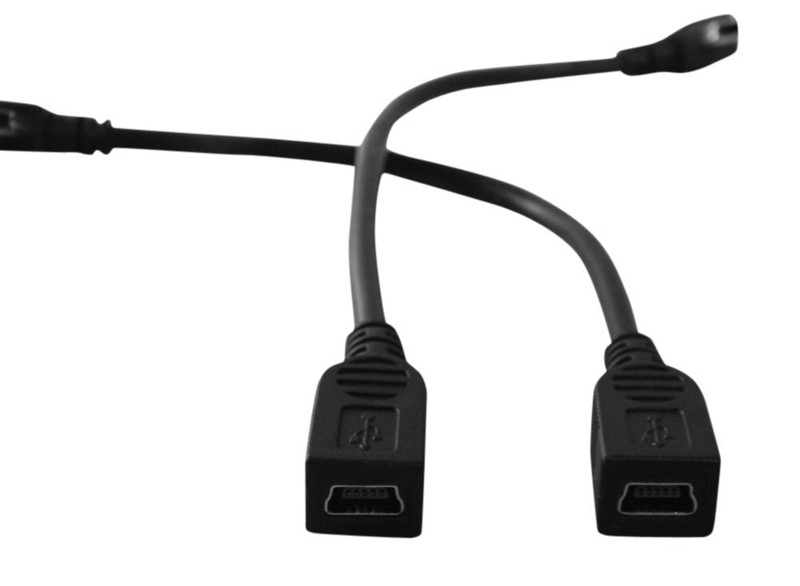 6 Inch Usb 2.0 Mini B Female To Left And Right Angle Mini B Male Extension Cable gallery