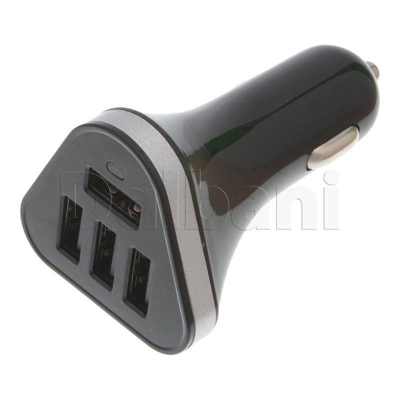 4 USB CAR PLUG CHARGERBlack for Universal Devices