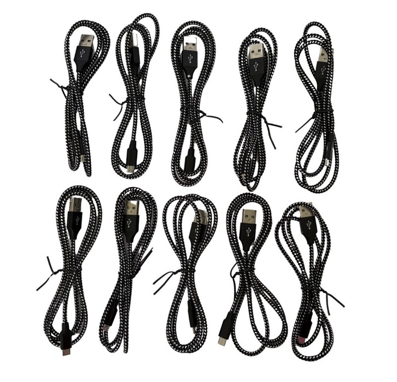 Lot of 10 Micro USB Charging Cables, Phone Charger, Electronic Charger, Power