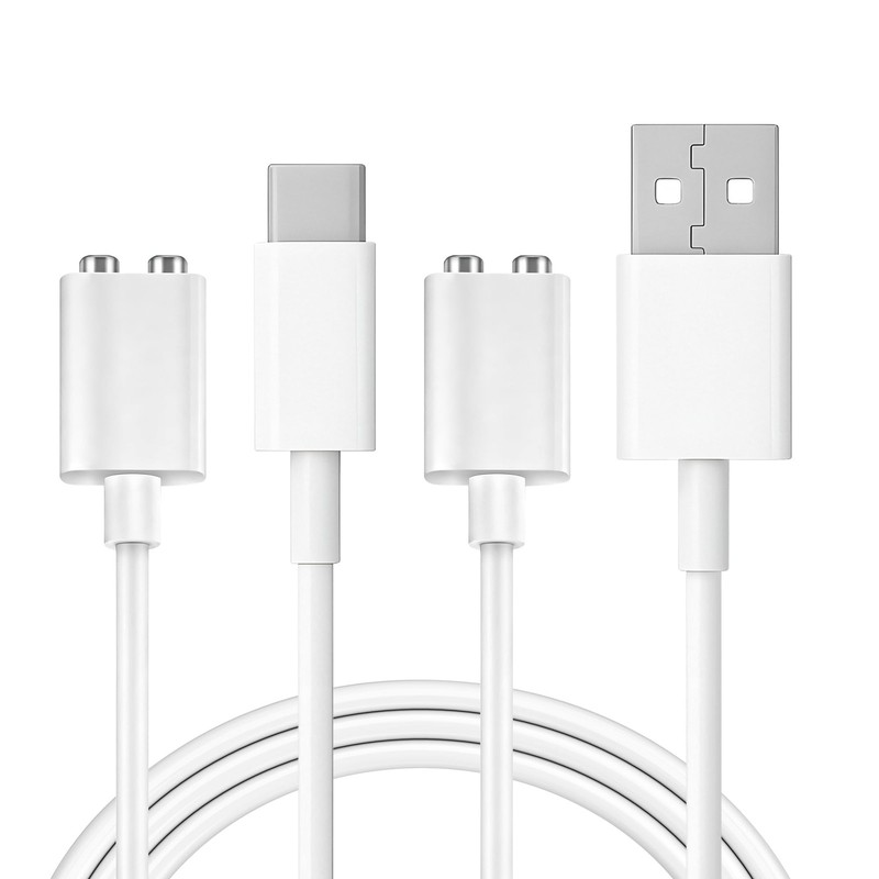 2PCS 5MM Magnetic Charging Cables, Rose Charger , USB-A & USB-, 2.7FT DC Char... gallery