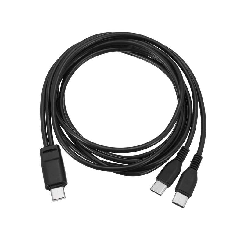 Multi USB Type C Male to 2 USB Type C 2 in 1 Splitter 40”, Black