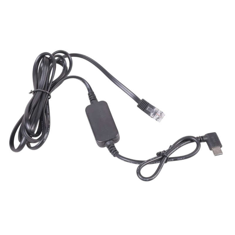 Type C 5V to RJ11 12V Converter Cable 175cm Long Featuring Right Angle