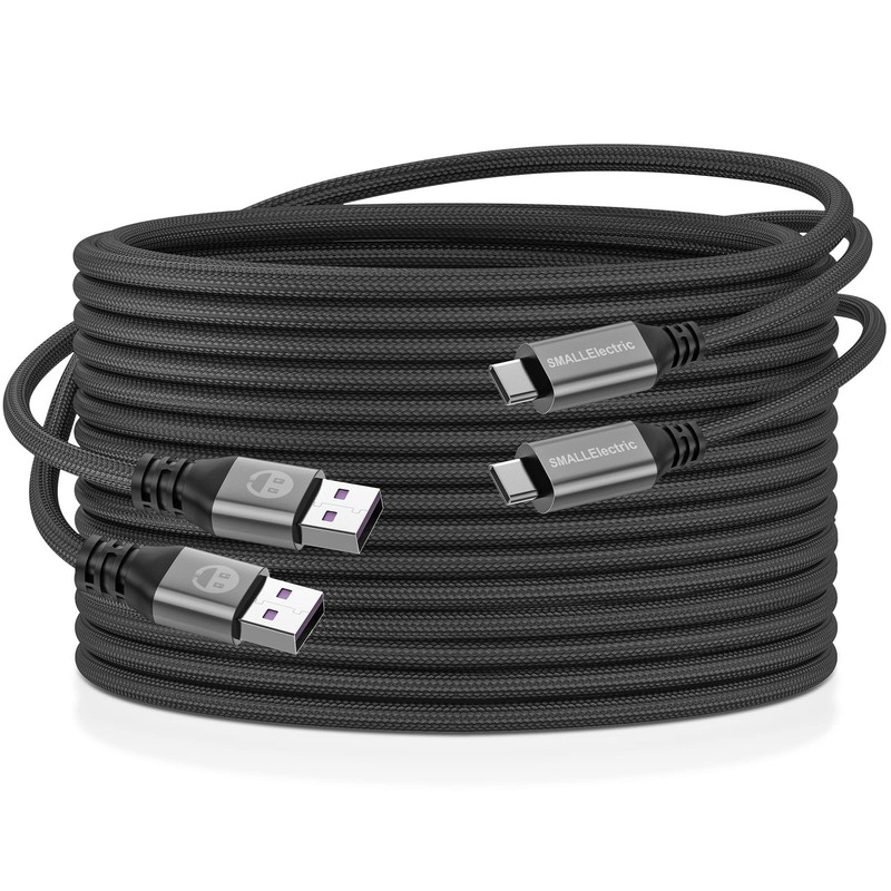 Extra Long USB Type-C 16ft Fast Charging Cable, C to A Quick 16foot, Grey gallery