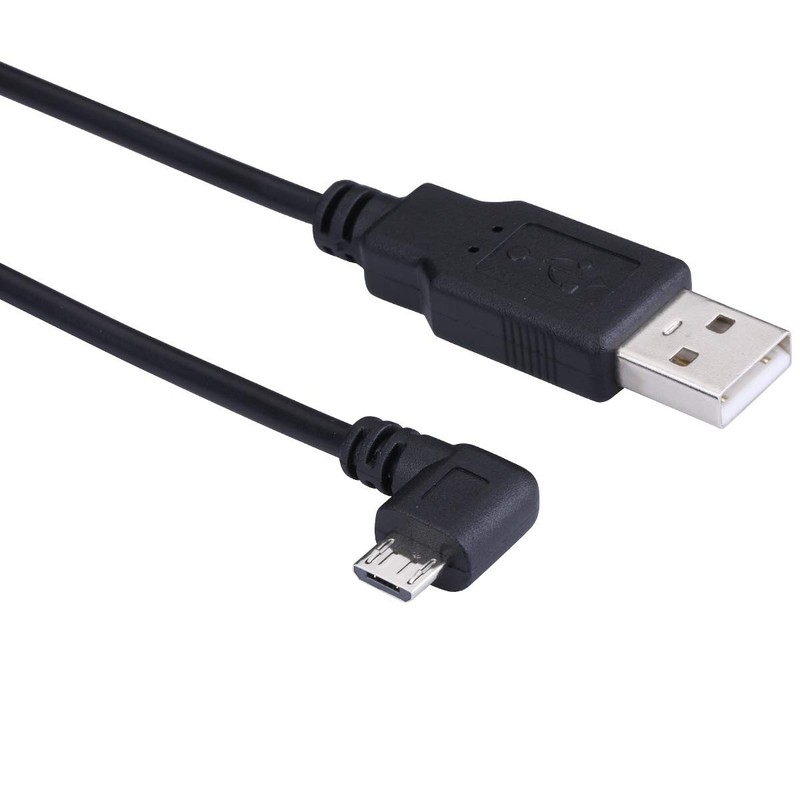 5M USB 2.0 A to Micro B USB Power Cable Charge Cord 90 Degree Left Angle with…