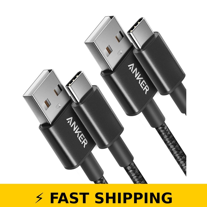 Anker 2 Pack 3ft USB A to C Cable – Fast Charge, Black