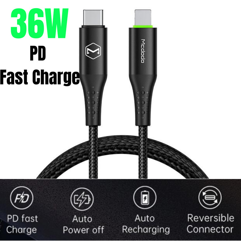 USB Type C PD Fast Charger Cable Adapter Cord For iPhone 13 12 11 XS XR X 8 iPad