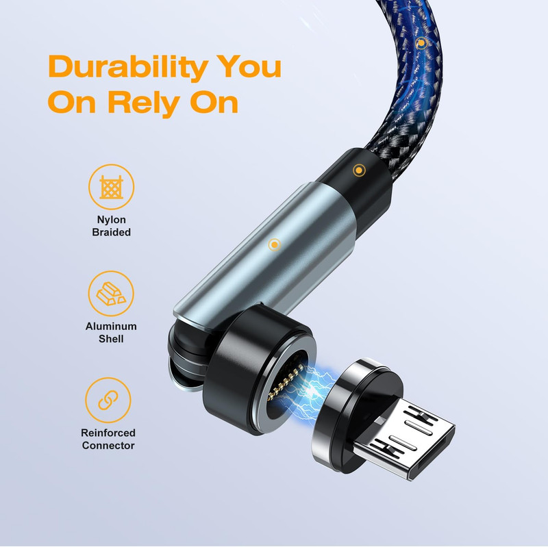 7-Pin Magnetic Charging Cable 360� Rotating 3 in 1 Magnetic Phone Charger, 3A C gallery