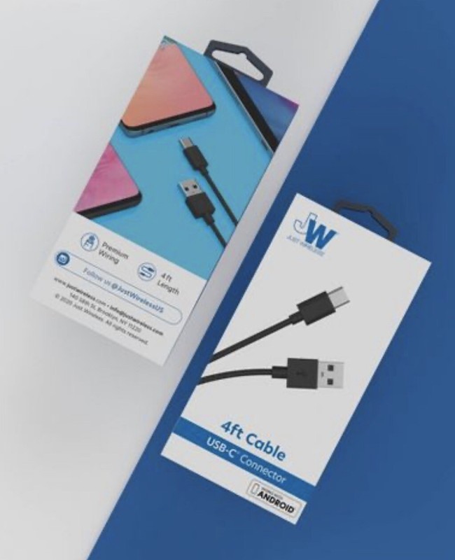 Type-C Charger to USB-A Cable Black (4 FEET LONG!!) gallery