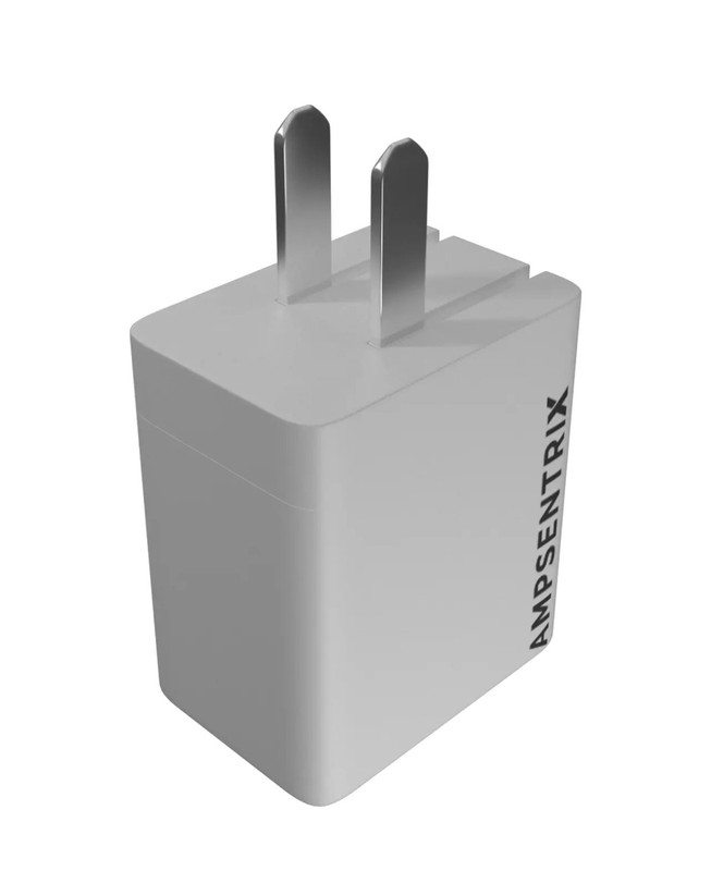 AmpSentrix - 65W USB Type C GaN Wall Power Adapter (110v USA) gallery