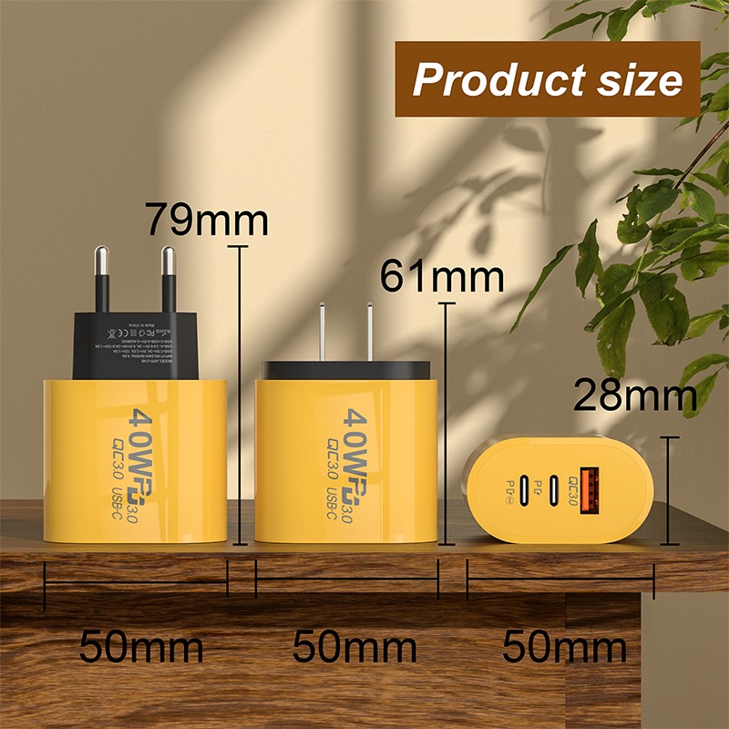 40W USB C Charger Quick Charge 3.0 USB Wall Charger PD Type C Phone Charger gallery