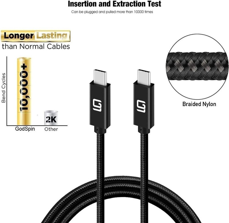 Compact 1.6ft USB-C Cable, 40Gbps SuperSpeed with Fast Charging Capabilities gallery