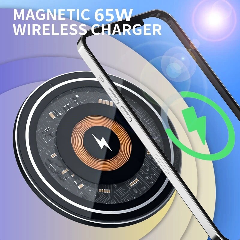 65W Wall & Wireless Charger Fast Charge Pad For Samsung iPhone Android Cell Phon gallery