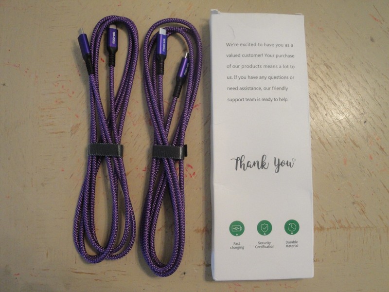 Braided USB Type-C to USB-C Fast Charge Cable Cord Charger Charging Sync #E208