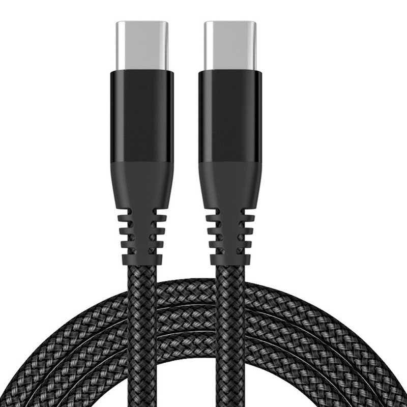 PD Fast Charger Adapter Braided Dual USB-C Cable For iPhone 15 Pro 16 17 Samsung