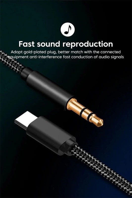 USB C to 3.5mm Aux Cable Audio Adapter Cord Car Speaker Headphone Jack Male 3.5 gallery