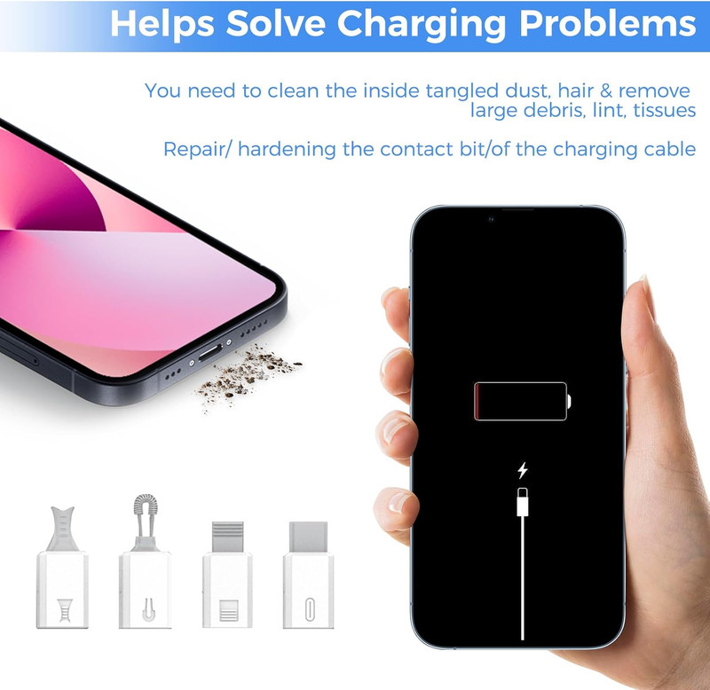 Iphone Charging Port Cleaning Tool,Usb C Cleaning Kit for Cell Phone Airpod, Rep gallery