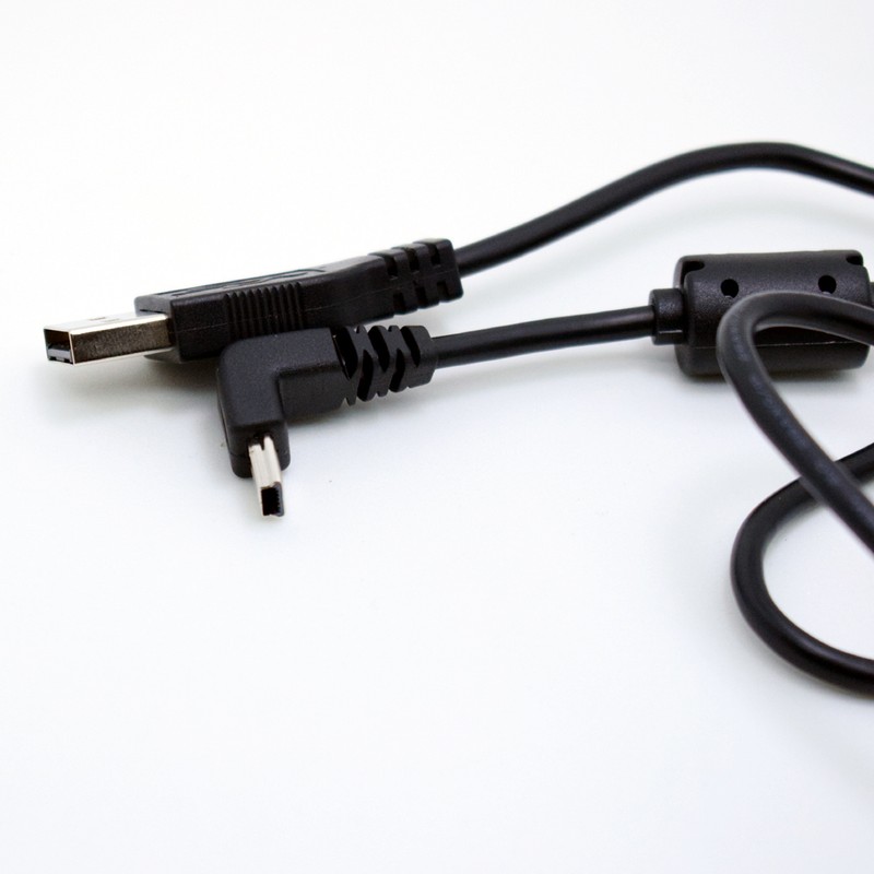 4pcs 1M USB 2.0 A Male to Mini 5pin B Male Angle Up Direction Data Charge Cable gallery
