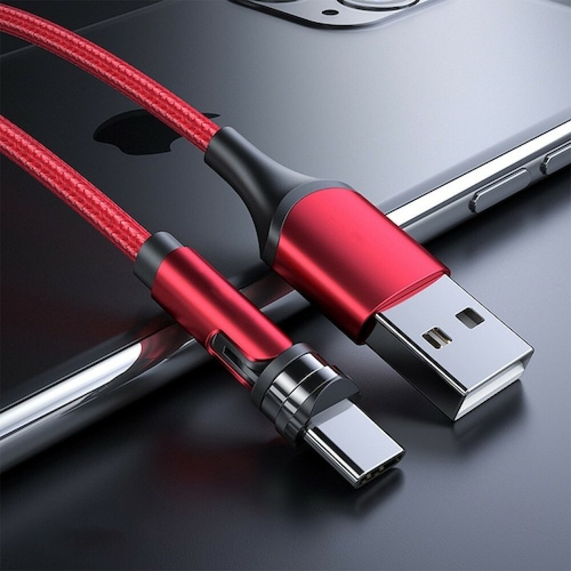Flexible Data Fast Charging Cord Sync Charger Long Cable for Xiaomi Phones RED