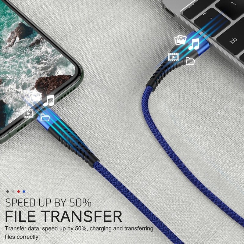 Heavy Duty Braided USB C Fast Charging Data Sync Cord 2M Long Cable gallery