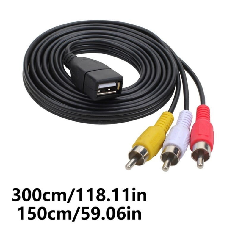 USB to 3RCA Sound Cable USB to 3RCA Male Splitter USB Female to 3RCA Cable gallery