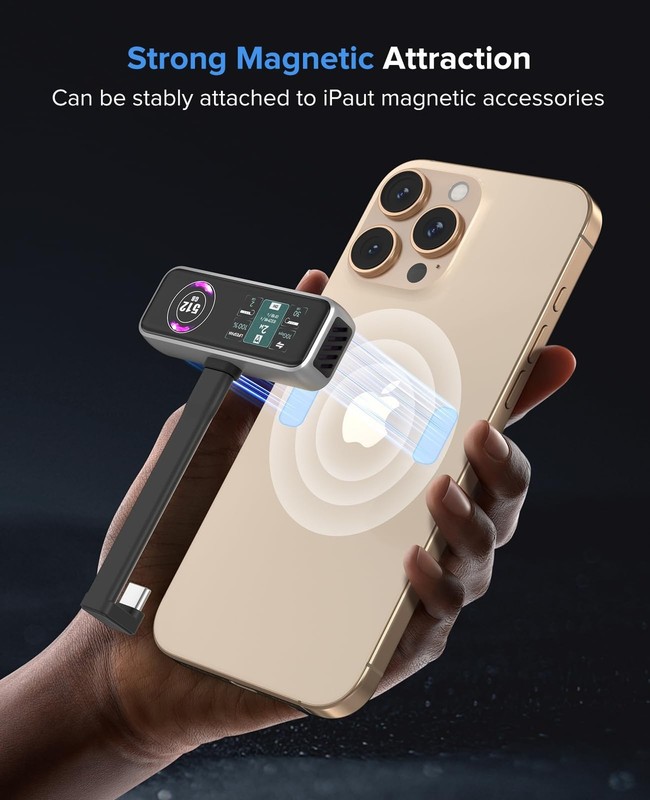 ZIKE Z791C Magnetic Portable SSD 512 GB, External SSD Built-in Fan, 4K 120fps... gallery