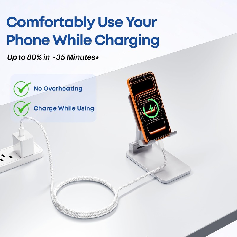 CCLINE USB-C to Cable 2-Pack, 60W Fast Charging, 2pack-3ft, White gallery