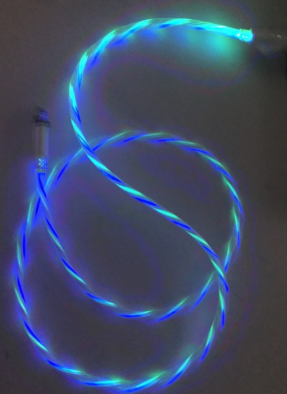 MAGNETIC CANDY FLOW LED LIGHT-UP USB Cable charger FOR iPhone 7 8 X 5s 5c 6 plus gallery