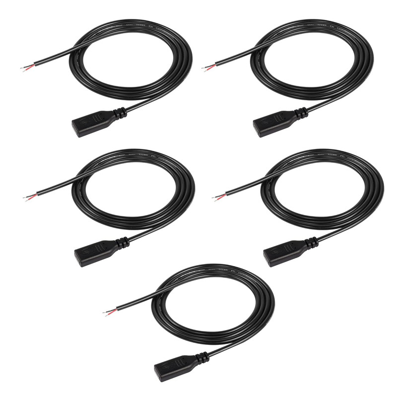 USB Type-C Pigtail Cable Extension Power Cable 22AWG 5V 3A USB-C Plug to 2 Pin B