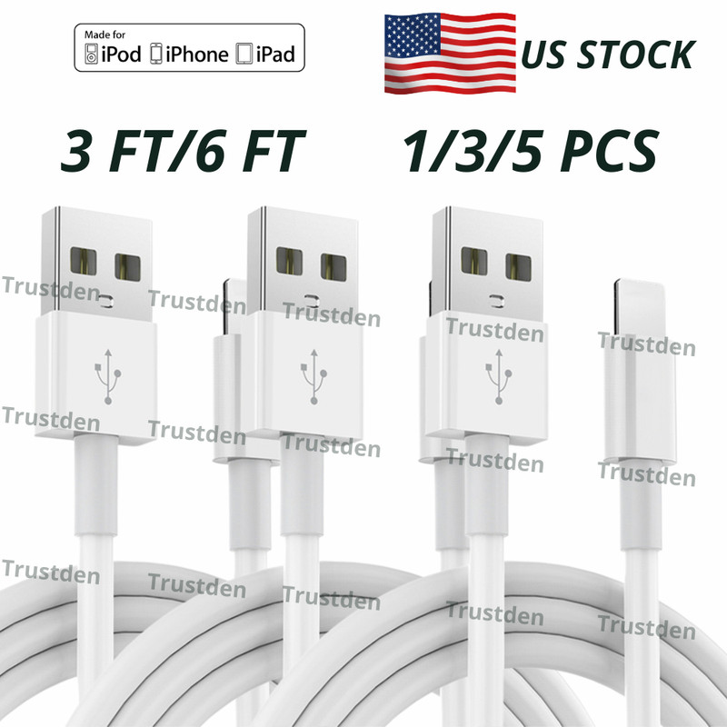 USB Charger Cable Charging Data Cord For iPhone 14 13 12 11 6 7 8 XR SE iPad Lot