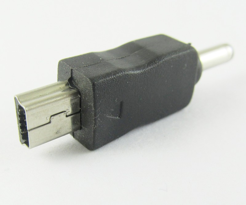 4pcs Mini USB Male to 1.35 x 3.5mm DC Male Plug Power Charger Adapter Connector